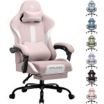 Cadeira Gaming GTPLAYER Ergonómica Ajustável Tecido Respirável Rosa