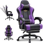 Silla Gaming GTPLAYER Ergonómica Púrpura Cojín XXL Reposapiés 135°