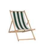 Chaise longue Jardin Prive Cancale Verte Rayee