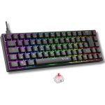 Tastiera The G-Lab Keyz Titanium meccanica 65% con RGB e switch rossi