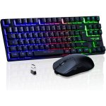 Teclado The G-Lab Combo Oxygen EX membrana sem fios retroiluminado AZERTY
