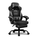 Chaise Gaming GTPLAYER Repos-pieds 180 kg Lombaire Reglable 155° Gris