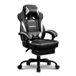 Silla Gaming GTPLAYER Ergonómica 180kg Reclinable 155° con Reposapiés - Blanco