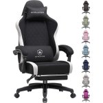 Silla Gaming GTPLAYER Ergonómica con Reposapiés Ajustable y Tela Transpirable