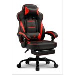 Chaise GTPLAYER Gaming Repose-pieds 180 kg Lombaire Reglable 155 deg Rouge