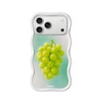 YoungKit Cover Wavy Silicone Bianco Uva Verde Compatibile MagSafe iPhone 17 Pro Max