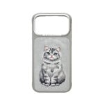 Nimmy Friends Lucky Fashion 3D Bestickte Hülle Grau Chinchilla für iPhone 17 Pro Max
