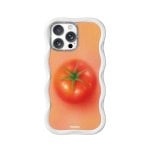 Funda YoungKit Wavy Silicone Blanche Tomate Compatible MagSafe iPhone 16 Pro Max
