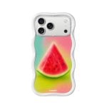 Cover Youngkit Wavy Silicone Bianco Sandía Compatibile MagSafe iPhone 17 Pro