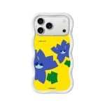 Cover Youngkit Wavy Silicone Iris Viola Bianco Cloud Dance per iPhone 17 Pro