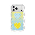 Youngkit Cover Wavy Silicone Crema Blu Bianco Compatibile MagSafe iPhone 17 Pro