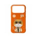 Nimmy Friends Orange Golden Shaded 3D Bestickte Hülle für iPhone 17 Pro Max