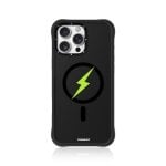 Capa YoungKit Lightning Silicone Preta Verde Super compatível MagSafe iPhone 16 Pro