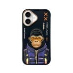Nimmy Friends Gorilla Cool & Cute 2.0 3D Bestickte Hülle für iPhone 16