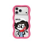 YoungKit Cover Wavy Silicone Rosa Neon Compatibile MagSafe per iPhone 17 Pro
