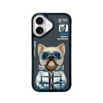 Custodia Nimmy Friends Little Rich Tycoon 3D Ricamata per iPhone 16