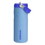 Taza de viaje Stanley The IceFlow Flip Straw 2.0 azul acero inoxidable 470 ml