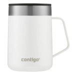 Taza de viaje Contigo Acero inoxidable 420 ml Doble pared Plata Blanco