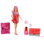 Muñeca Barbie Glam Party Red Sparkle Party Unboxed con 10 sorpresas