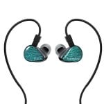Auriculares Topping ArpegEar Hane con cable desmontable 2 pines, ajuste ergonómico negro y verde azulado