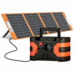 Estación de energía Flashfish Ea200 166Wh 1 AC 3 USB 2 DC Batería Li-ion Cargador solar compatible