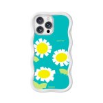 Funda para móvil YoungKit Floral Wavy Silicona Blanco Cloud Dance compatible MagSafe para iPhone 16 Pro Max