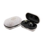 Auriculares Guess TWS polipiel 4G ENC sem fios com estojo de carga rosa