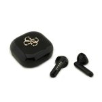 Guess TWS kabellose Ohrhörer mit metallisiertem Logo und Ladeetui, schwarz
