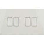 Interrupteur oscillant Schneider Electric GU1442WPW blanc acier inoxydable