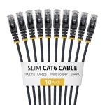 Cable de Red StarTech Cat6 UTP Slim Negro 1 m Pack 10