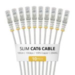 Cable de red StarTech Cat6 UTP Slim 1 m pack de 10