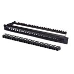 Panel de parcheo WP WPC-PAN-6UP-24 24 puertos CAT.6 1U gestión cables