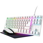 Trust GXT794W Compact TKL Toetsenbord Draadloze RGB Muis en Muismat Set