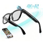 Blackview BV300 Gafas Inteligentes Cámara HD IA Integrada Altavoces Bluetooth Cristal Transparente