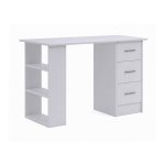 Mesa de escritorio Home Heavenly Deski con cajonera y estantería blanca