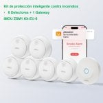 Detetor de Fumo Inteligente IMOU ZSM1 Kit-EU-6 Zigbee Wi-Fi Gateway