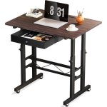 Bureau GTPLAYER Table Gaming Elevable 80x50 Tiroirs Roues