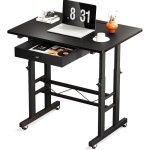 Bureau GTPLAYER Gaming Elevable 80x50 Tiroirs Roues Noir