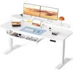 Table GTPLAYER Height-Adjustable 120x60 Monitor Tablet 3mem White