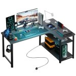 Tisch GTPLAYER L-Form Gaming Tisch 120x80 USB Steckdose Ablage