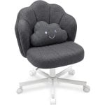 Sedia GTPLAYER Trucco Schienale Doppio Cuscino Nuvola Lino Grigio