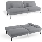 Sofá Cama Plegable Con Función De Cama - Sofá 2 En 1, Sofá Cama Multifuncional Con Gran Superficie De Descanso, Sofá Cama Ahorraespacio Para Salón, Habitación De Invitados Y Home Cinema - Gris
