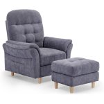 Sillón Relax Para Tv Con Función Reclinable, Sillón Reclinable Con Otomana Y 4 Respaldo Ajustable, Sillón Tapizado De Tela Individual Para Salón Dormitorio Home Cinema, Chenille - Gris
