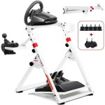 Gtplayer Soporte Volante Con Palanca V1 V2 Inclinable Multiplataforma - Blanco Rojo