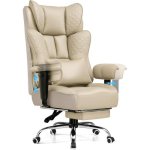 Cadeira GTPLAYER Ergonomica com apoio de pes Bege