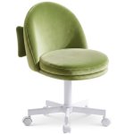 Chaise de bureau GTPLAYER Home Office sans accoudoirs réglable velours vert