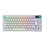 Tastiera Logitech G316 X 75 bianca con schermo LED, switch tattili intercambiabili e RGB