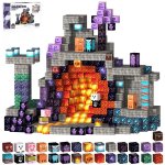 Blossom Magnetic Tiles Conjunto de 100 Peças Blocos Magnéticos Montessori