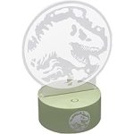 Lámpara Led Stencil Jurassic World Logo Cambia De Color 22 Cms