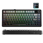 Teclado Aula F75 Max Tri-mode Compacto US ANSI RGB com ecrã TFT e switches Reaper
